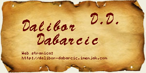 Dalibor Dabarčić vizit kartica